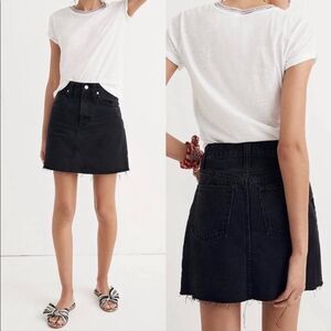 Madewell Denim Frisco Mini Skirt Lunar Wash